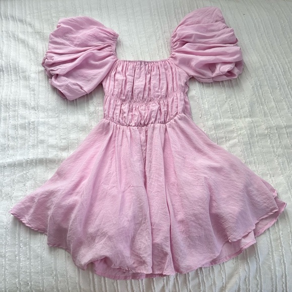 Princess Polly Aiyana Brand Bubblegum Pink Mini Dress Size US 2 - Picture 4 of 6